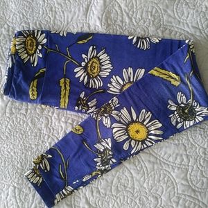 Super Cute Daisy Lularoe Leggings OS